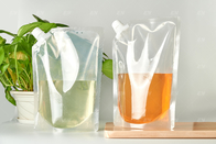 Πόσιμη φιλική 250ml διαφανής στάση Eco επάνω στη σακούλα τροφίμων με την πλαστική σακούλα ποτών χυμού σωλήνων