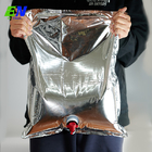Η προσαρμοσμένη τσάντα μεγέθους στο κιβώτιο επιμετάλλωσε τη σακούλα σωλήνων για την υγρή συσκευασία με το ακροφύσιο πεταλούδων