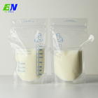 Πλαστική υψηλής θερμοκρασίας ανθεκτική τσάντα μητρικού γάλα με το κανονικό φερμουάρ για την πλήρωση υγρού γάλακτος
