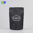 Eco - φιλική μαύρη στάση τσαντών καφέ εγγράφου της Kraft επάνω στις τσάντες σακουλών φερμουάρ συσκευασίας για τα τρόφιμα