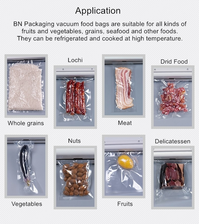 Τα ελεύθερα κενά τρόφιμα συνήθειας τσαντών αποθήκευσης BPA αποτύπωσαν ολόκληρη την παγωμένη διαφανή κενή τσάντα 10 σε ανάγλυφο σφραγίδων